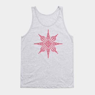 Pixel Red Holiday Snowflake Tank Top